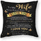 Romantic 'I Love You'  to my Wife Decorative Throw Pillow from Husband